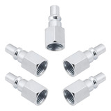 Kit 5 Peças Pino Adaptador P Engate Rápido Rosca 1 4 Fêmea