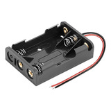 Kit 5 Peças Suporte Para 3 Pilhas Palito Aaa Canoa Preto