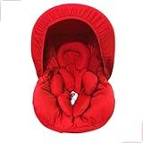Kit 5 Peças Vermelho Para Bebê Conforto Capa Protetor Cinto Capota Redutor 0 A13 Kg Galzerano Cosco Burigotto Tutty Baby Safety 1st Tamanho Universal