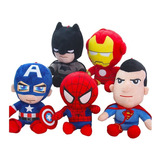 Kit 5 Pelúcias Super Heróis Marvel