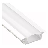 Kit 5 Perfil Led Embutir Slim Alumínio 2 Metros C acabamento