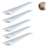 Kit 5 Perfil Risque De Embutir Teto Parede Alumínio 2 Metros Para Fita Led Avant