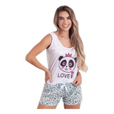 Kit 5 Pijama Baby Doll Feminina Promoção Adulto Regata Verão