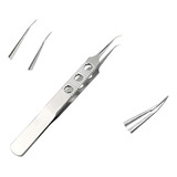 Kit 5 Pinças O3 Serrilhada Curva Transplante Capilar Fue
