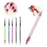 Kit 5 Pincéis Alongar E Decorar Caneta Pega Strass