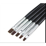 Kit 5 Pinceis P Gel Uv Arte Em Unhas Pronta Entrega