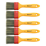 Kit 5 Pincel Automotivo Trincha Cerda 317 1 Polegadas Roma