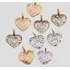 Kit 5 Pingente Coração Amor Metal Para Colares Pulseiras