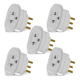 Kit 5 Pino Plug Adaptador De Tomada Universal 3 Pinos Tripolar 2p t 10a 250v Dn1661 Daneva