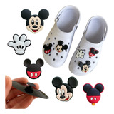 Kit 5 Pins Botons Bottons Emborrachados Para Crocs Disney