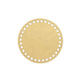 Kit 5 Placa Base Redonda Cesto Fio De Malha Croche 15cm Mdf