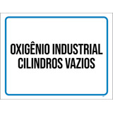 Kit 5 Placa Oxigênio Industrial Cilindros Vazios