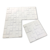 Kit 5 Placas 3d Pvc Revestimento Parede Pixel Branca 1 25m 