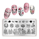 Kit 5 Placas Born Pretty Nail Art Carimbo Transparente