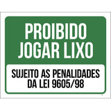 Kit 5 Placas Proibido