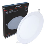 Kit 5 Plafon Painel Led Redondo Embutir 18w 6500k Ultra Slim