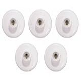 Kit 5 Plafon Plafonier Bocal Redondo Branco Soquete E27