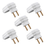 Kit 5 Plug 2p Desmontável 90 20a C Prensa Cabos Branco
