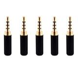Kit 5 Plug Conector P Fone De Ouvido P3 P2 Estéreo Profissional