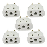 Kit 5 Plugs Adaptador De Tomada Bob Esponja 10a 20a 3 2pinos