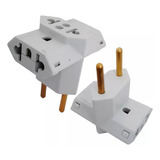 Kit 5 Plugue De Tomada Benjamim T Adaptador Com 3 Entradas Multiplicador De Tomadas 10a 20a 250v