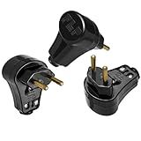 Kit 5 Plugue Pino Macho Prensa Cabo 90 2p 10A Nbr Preto 127v E 250v