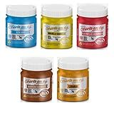 Kit 5 Pó Comestível Corante Para Decoração- Caldas- Cremes Mix