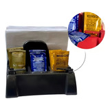 Kit 5 Porta Guardanapo Sachê Galheteiro De Mesa Balcão Bar Cor Preto