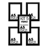 Kit 5 Porta Retrato 15x21 Lembrancinha Festa Mesa Vidro