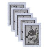 Kit 5 Porta Retrato Branco 13x18 Pvc Alto Relevo