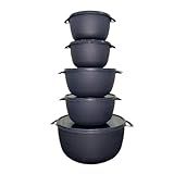 Kit 5 Potes Plastico Redondos Bowl Livre Bpa Preto