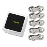Kit 5 Power Link 9v 10v 11v 12v Emenda Rápida Corrente Bike