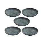 Kit 5 Pratos Fundo Para Massa Em Pedra Sabão Borda Alta 28cm
