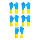 Kit 5 Prs Luva Látex Neoprene Bicolor Proteção Química Epi