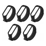 Kit 5 Pulseiras De Silicone Para Mi Band 3 E 4 1 Película