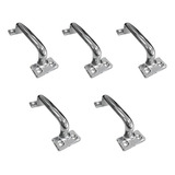Kit 5 Puxador Alça 10cm Moveis Porta Janela Aliança Cromado Cor Prateado