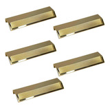 Kit 5 Puxador Citizen 45 Graus G Gold Dourado Brilhante Zen