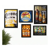 Kit 5 Quadros Decorativos