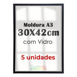 Kit 5 Quadros Moldura A3 30x42