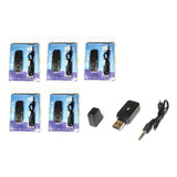 Kit 5 Receptor Bluetooth Usb P2 Áudio Stereo Transmissor