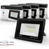 Kit 5 Refletor Led 100w Holofote Prova Dágua Ip67 Frio Cor Da Carcaça Preto Cor Da Luz Branco-frio 110v/220v
