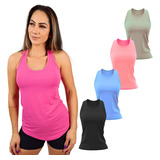 Kit 5 Regatas Dry Fit Academia Feminina Proteção Uv Basica