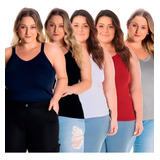 Kit 5 Regatas Feminina