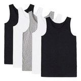 Kit 5 Regatas Masculinas Lisa Algodão Premium Moda Verão Bf