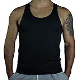 KIT 5 REGATAS MASCULINO ACADEMIA MUSCULAÇÃO FITNESS GG PRETO 
