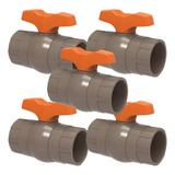 Kit 5 Registro Esfera 50mm Soldável Vs Compacto Tigre Pvc