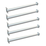 Kit 5 Regua Gancho Porta Gancheira Amapa Fit Pr Ou Br 90 Cm