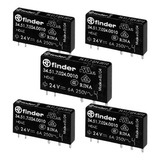 Kit 5 Reles 34 51 7 024 00 10 Finder 3451 24vcc