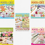 Kit 5 Revistas De Boradado Ponto Cruz E Crochê Banho