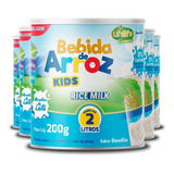 Kit 5 Rice Milk Kids Bebida De Arroz 200g Unilife Baunilha